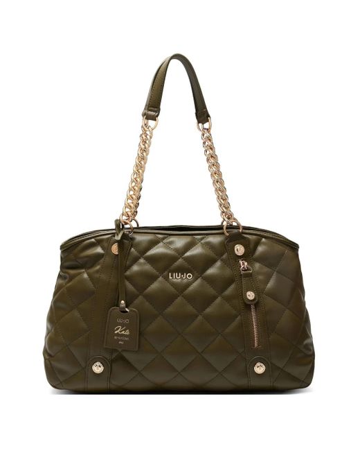 Borsa Tote Trapuntata di Liu Jo in Green
