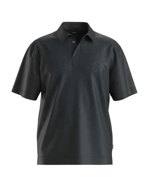 Boss Black Logo-Detail Polo Shirt for men
