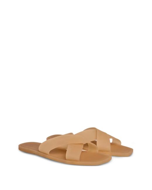 12 STOREEZ Natural Cross-Strap Sandals