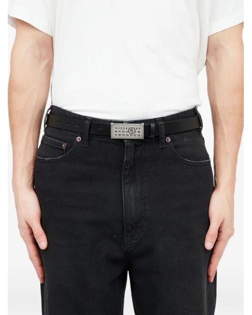 MM6 by Maison Margiela White Plaque-Detail Belt