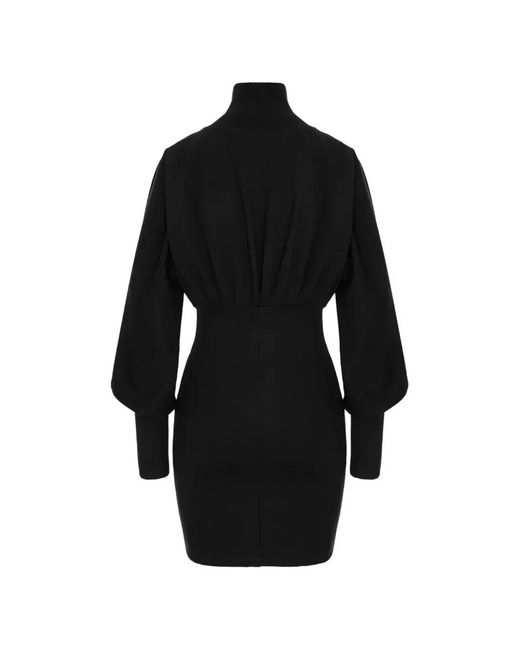 Hamza Black Long-Sleeve Cocktail Dress