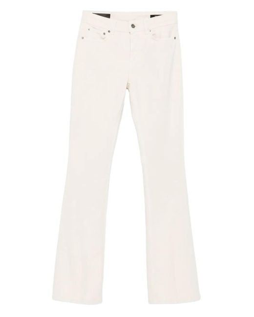 Dondup White Hose mit geknöpftem Hosenschlitz