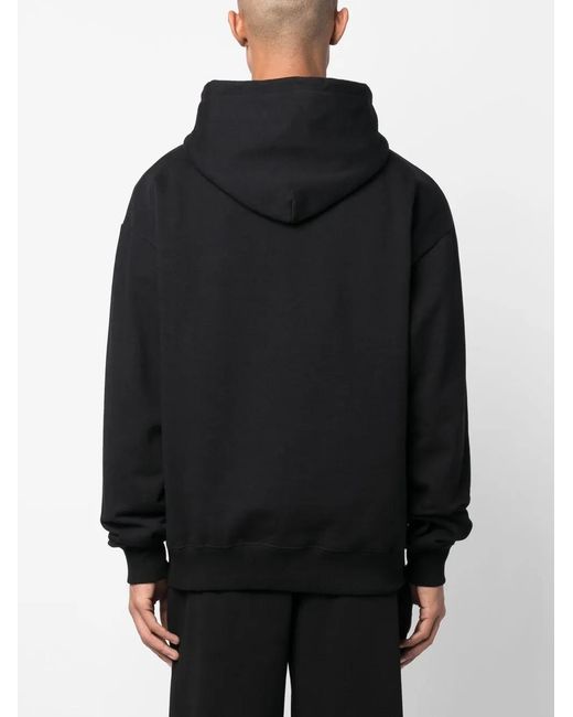 GmbH Black Embroidered-Logo Detail Hoodie