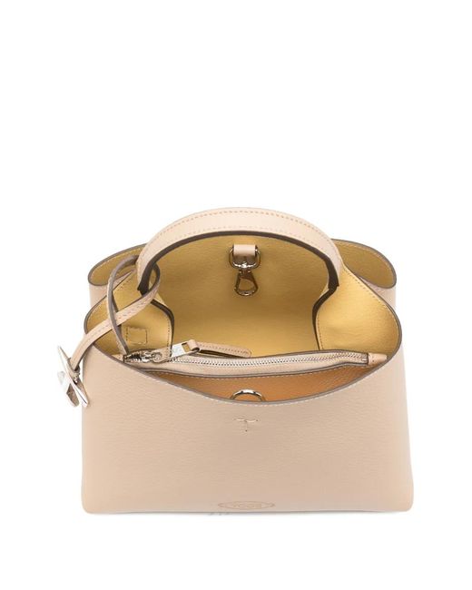 Tod's Natural Leather Micro Tote Bag