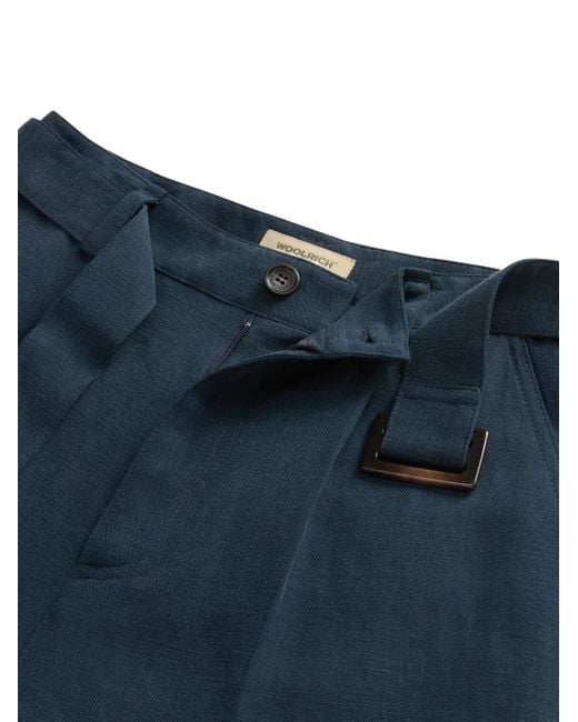 Woolrich Drapey Shorts in het Blue