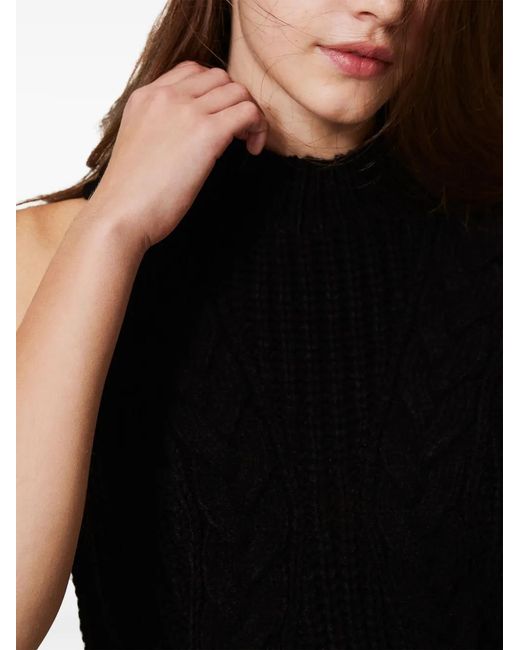 Twinset Black Cable Knit Top