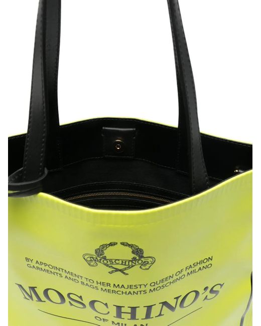 Moschino Shopper Met Logoprint in het Yellow