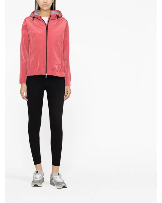 Herno Pink Hooded Layered Shell Jacket
