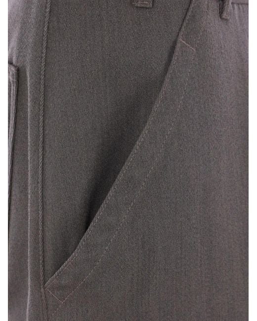 Maison Margiela Gray Wool Cuffed Trousers for men