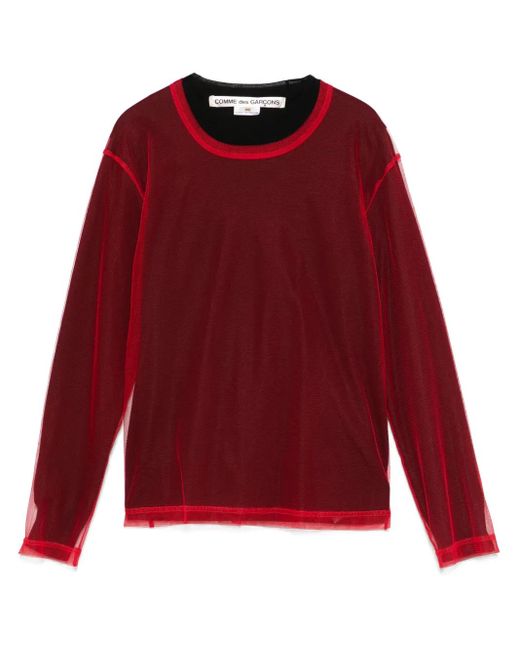 Comme des Garçons Red Mesh Top