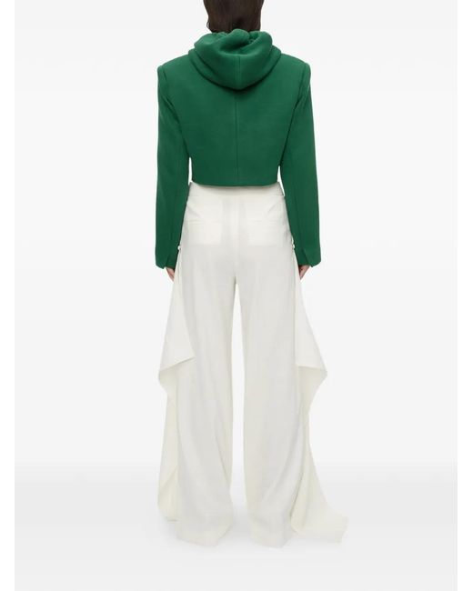 Christopher Esber Green Noa Cropped-Fit Hooded Jacket