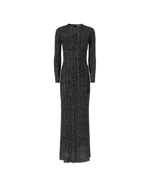 Missoni Black Sequin-Embellished Striped Maxi Dress