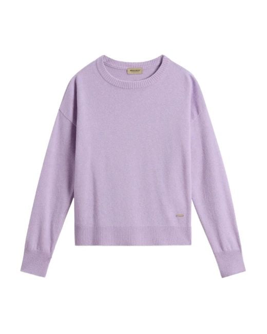 Woolrich Trui Met Ronde Hals in het Purple