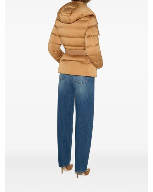 Elisabetta Franchi Brown Down Jacket