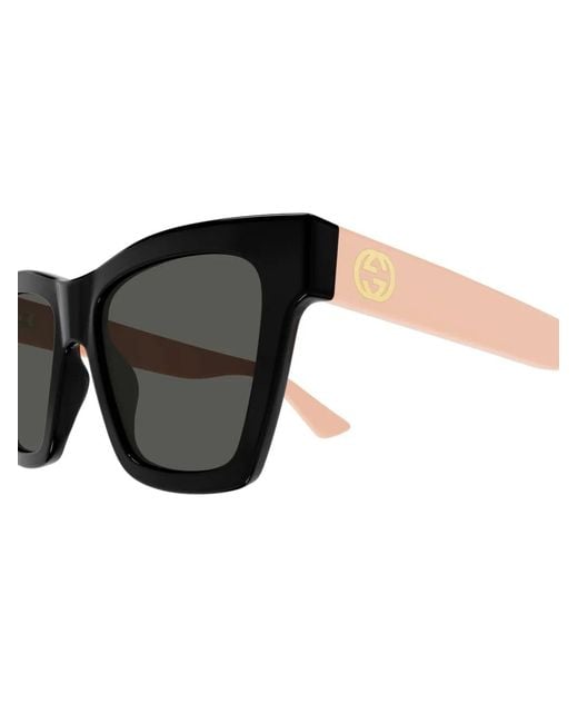Gucci Black Square-Frame Sunglasses