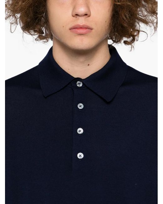 Tom Ford Blue Wool Polo Shirt for men