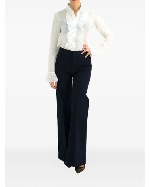 FRAME White Ruffled Shirt