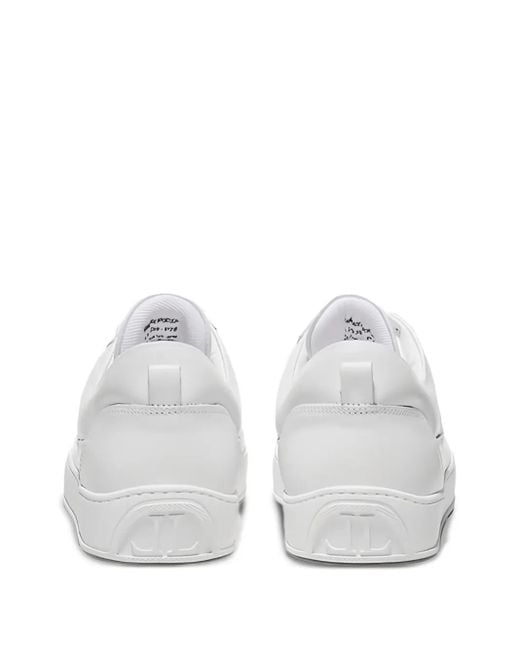 Leandro Lopes White Faisca Quilted-Pattern Sneakers