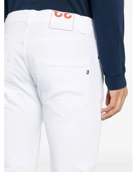 Dondup White Slim-Fit Jeans for men