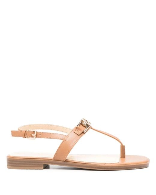 Guess Brown Sandalen Mit Logo-Schild
