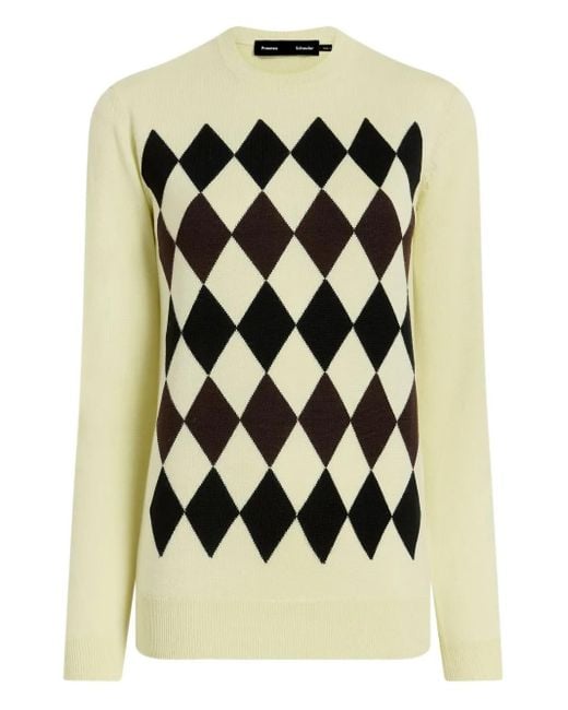 Proenza Schouler Black Pullover mit Rautenmuster