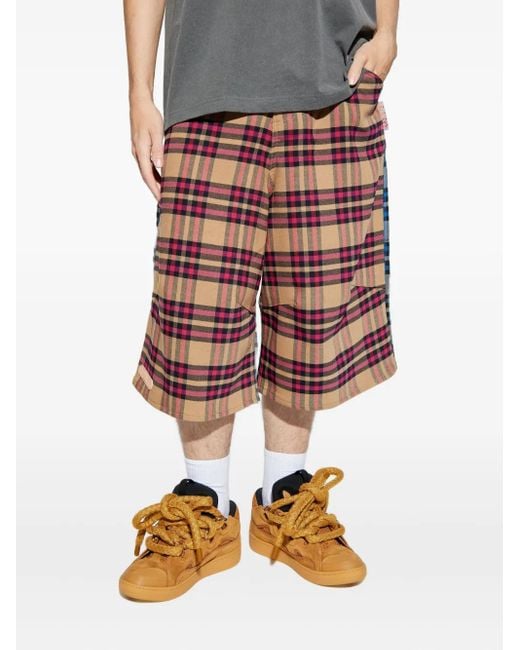 PDF Red Plaid Panel Denim for men