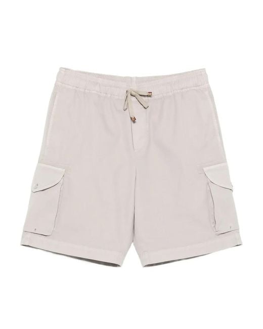 メンズ Brunello Cucinelli ドローストリング カーゴショートパンツ White