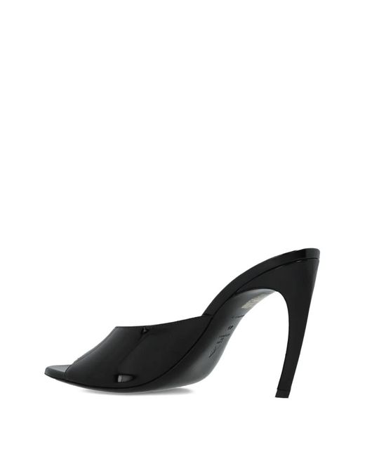 The Attico Black Sandales À Bout Ouvert 100 Mm