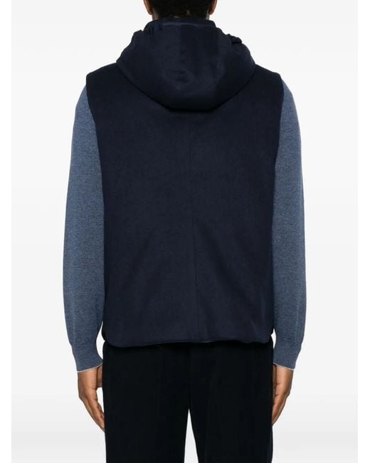 Chaleco Con Capucha Brunello Cucinelli de hombre de color Blue