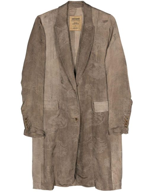 Uma Wang Brown Katia Jacquard Coat