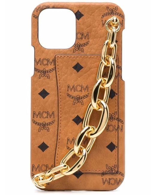 MCM Chain-handle Iphone 12/12 Pro Case in Brown | Lyst