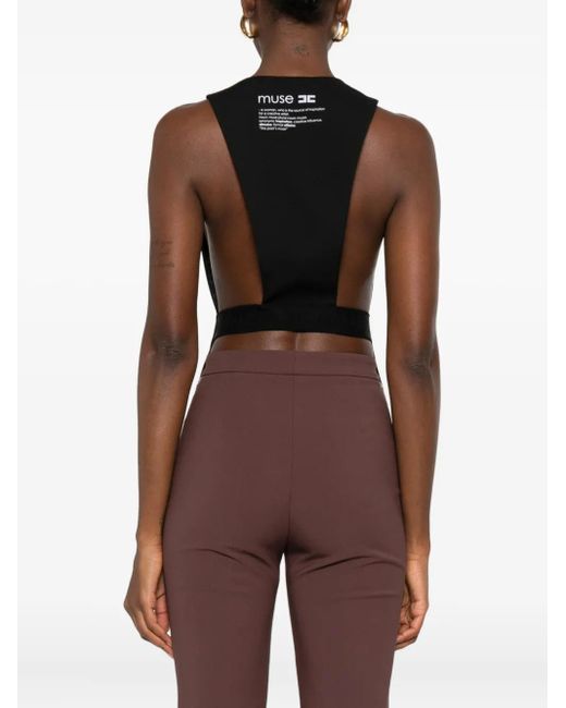Elisabetta Franchi Black Button-Fastening Waistcoat