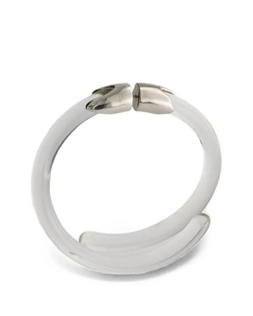 Lorette Colé Duprat White E3 Hoop Earrings