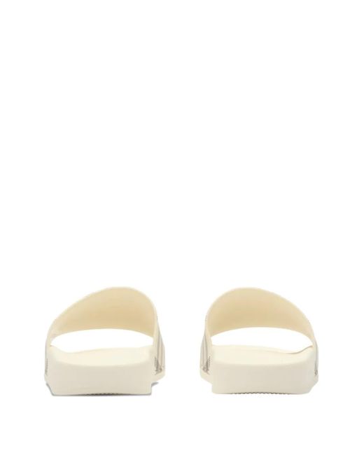 Burberry White Check Slides