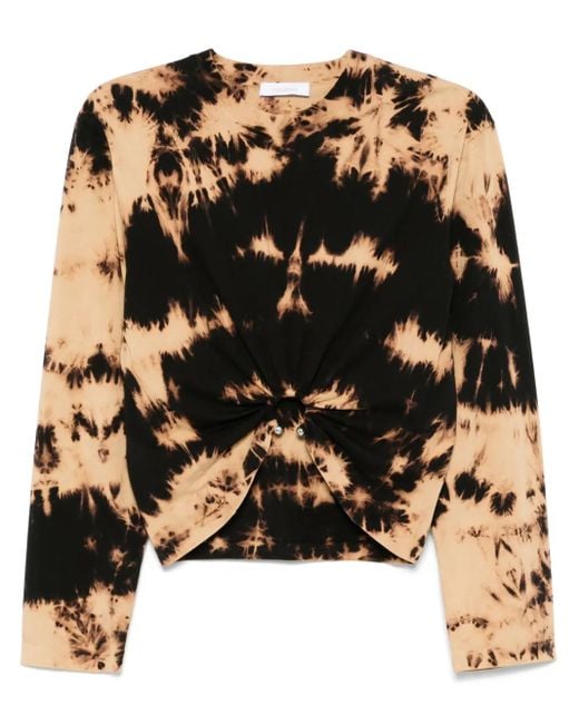 Rabanne Black Abstract-Print T-Shirt
