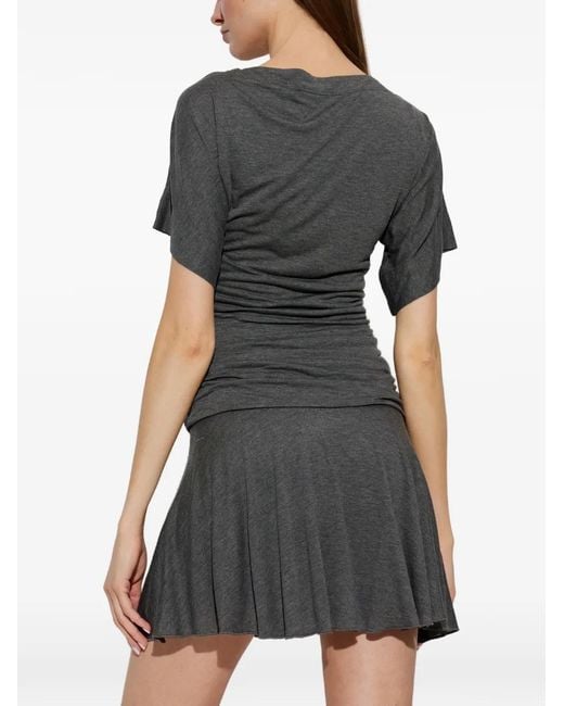 Isabel Marant Gray Raima Ruched Mini Dress