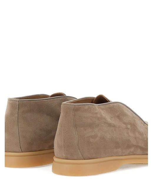Duca Degli Abruzzi Brown Leo Suede Loafers for men