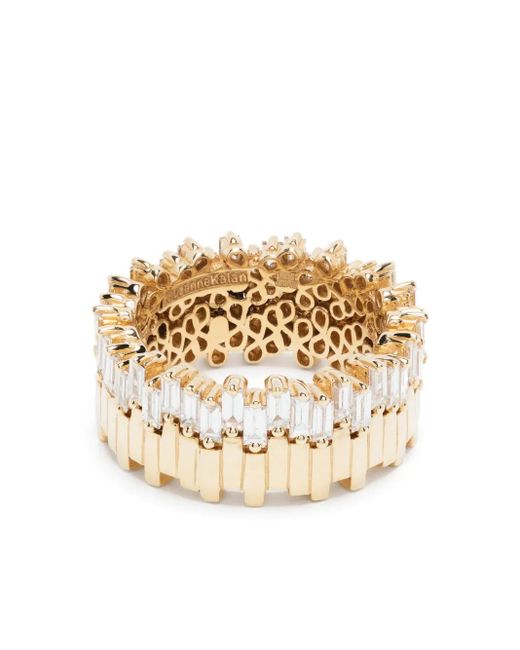 Suzanne Kalan Metallic 18Kt Stacker Eternity Diamond Ring