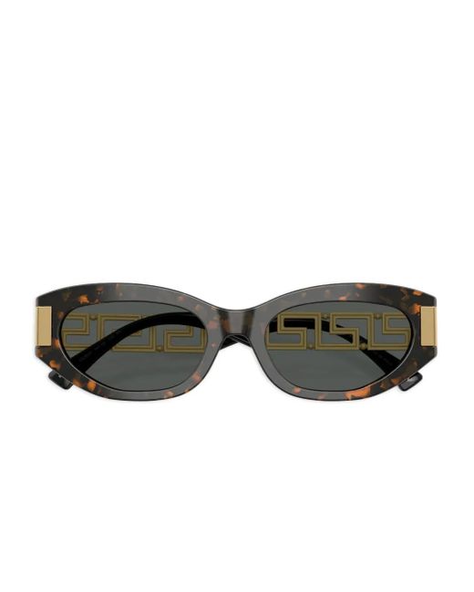Versace Gray Round-Frame Sunglasses