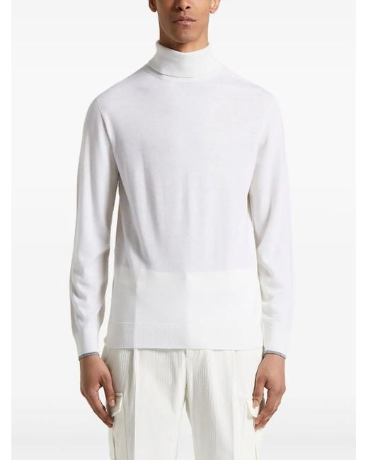 Peserico Pullover mit rundem Ausschnitt in White für Herren