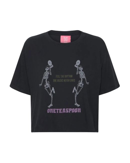 One Teaspoon Black Printed T-Shirt