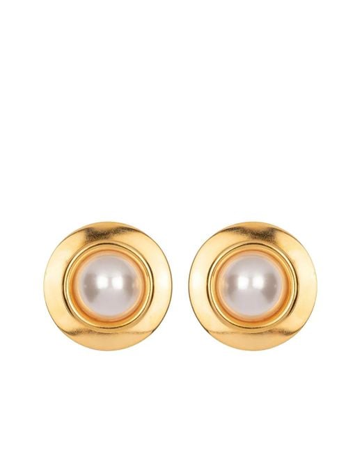 Jennifer Behr Alva パール ピアス Metallic