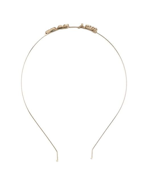 Red(v) White Lettering Headband