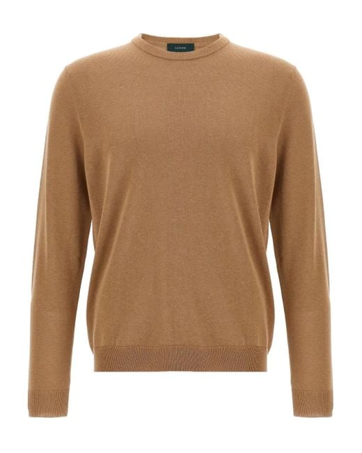 Pull En Coton Zanone pour homme en coloris Brown
