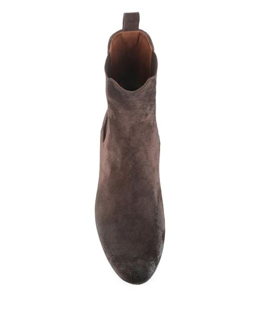 Marsèll Brown Elastic-Panel Suede Boots
