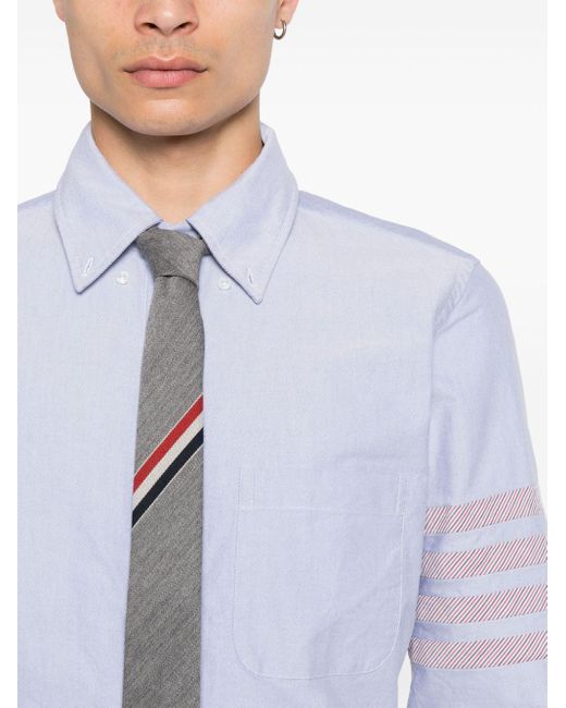 Chemise à détails rayés Thom Browne pour homme en coloris White