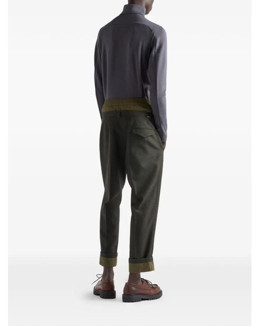 Prada Gray Logo-Patch Zip-Fastening Jacket for men