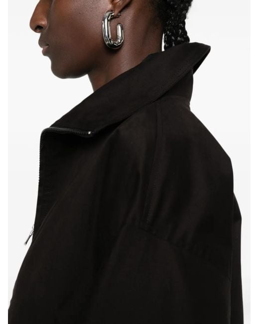 Nour Hammour Black Francois High-Neck Zip-Up Jacket