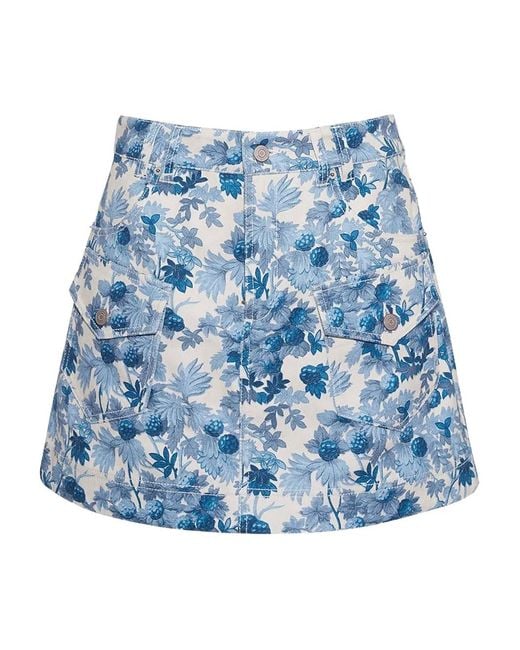 Cara Cara Blue Wayne Mini Skirt