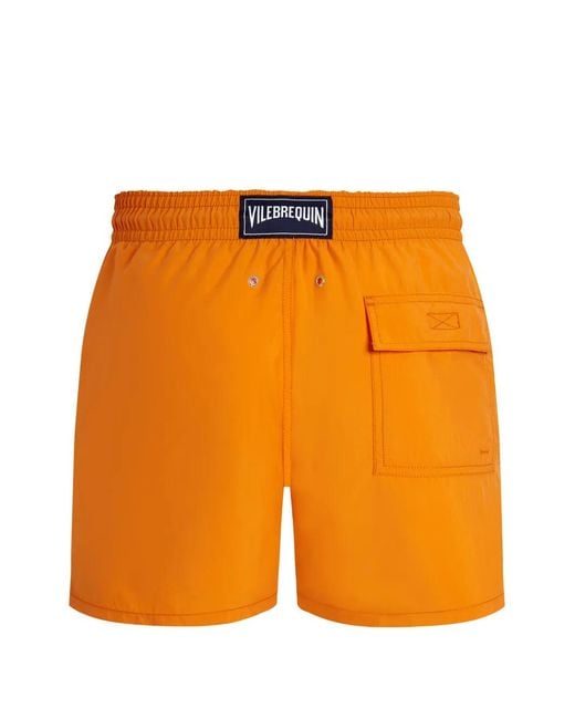 Vilebrequin Orange Water-Reactive Octopus-Print Swim Shorts for men